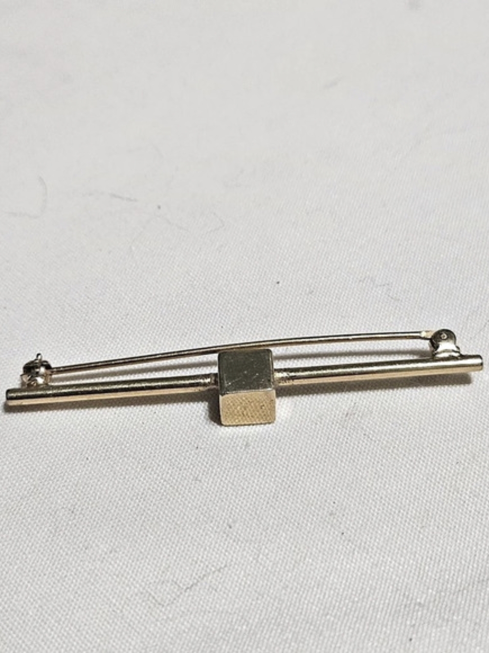 Monet Geometric Gold-Tone Bar Brooch